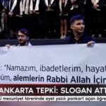 İTÜ mezuniyet töreninde ayet yazılı pankart açan öğrenciler engellendi
